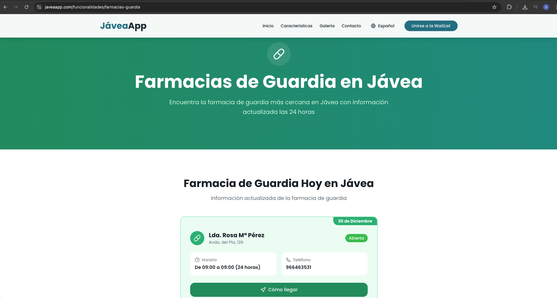 Imagen de Javea App Web