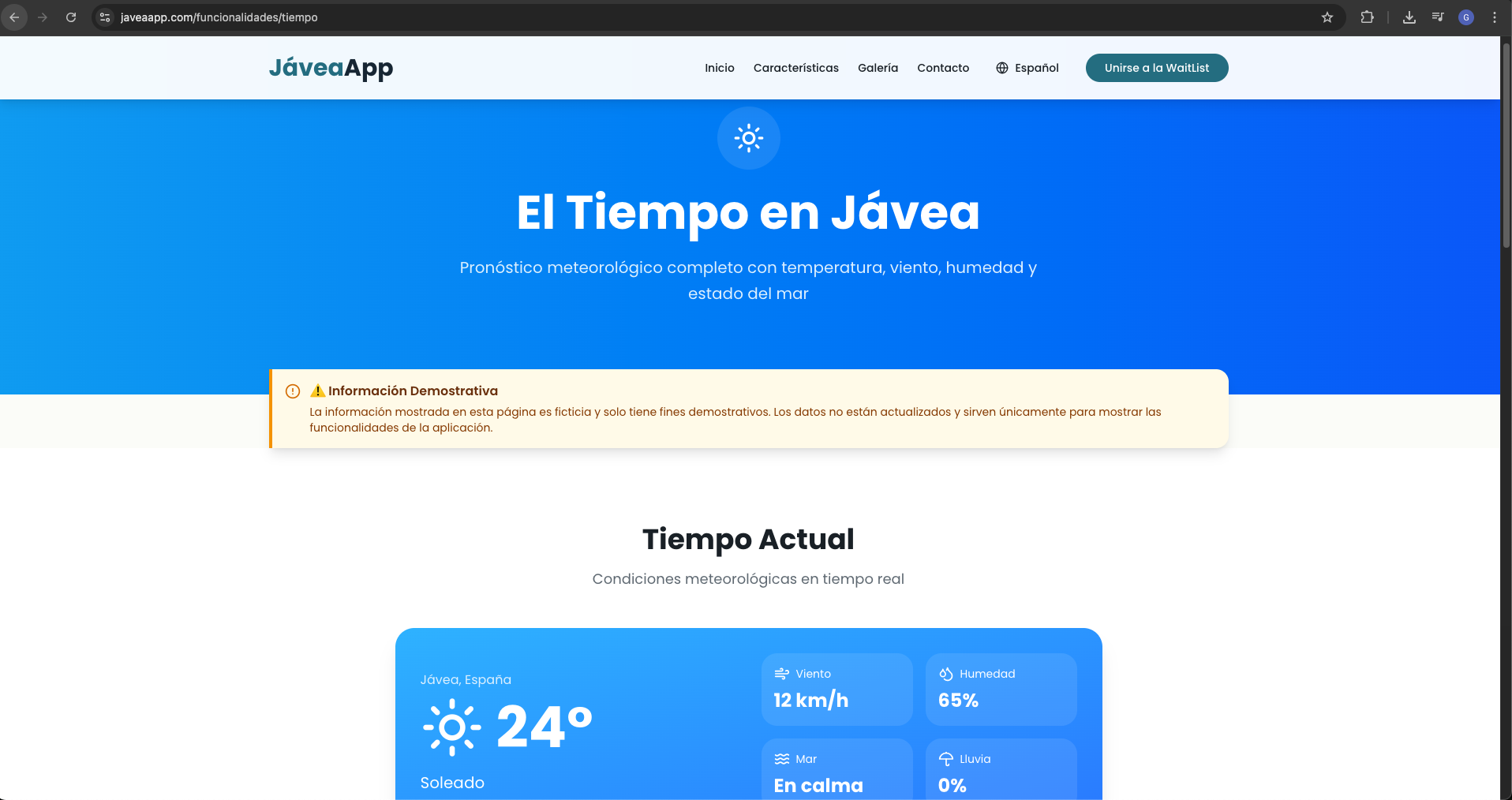 Imagen de Javea App Web
